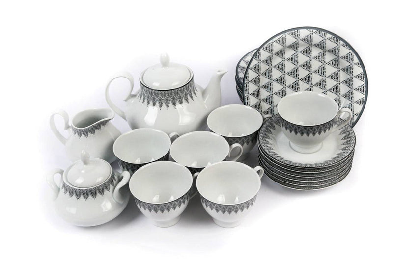 23pcs Bold zag Tea Set 