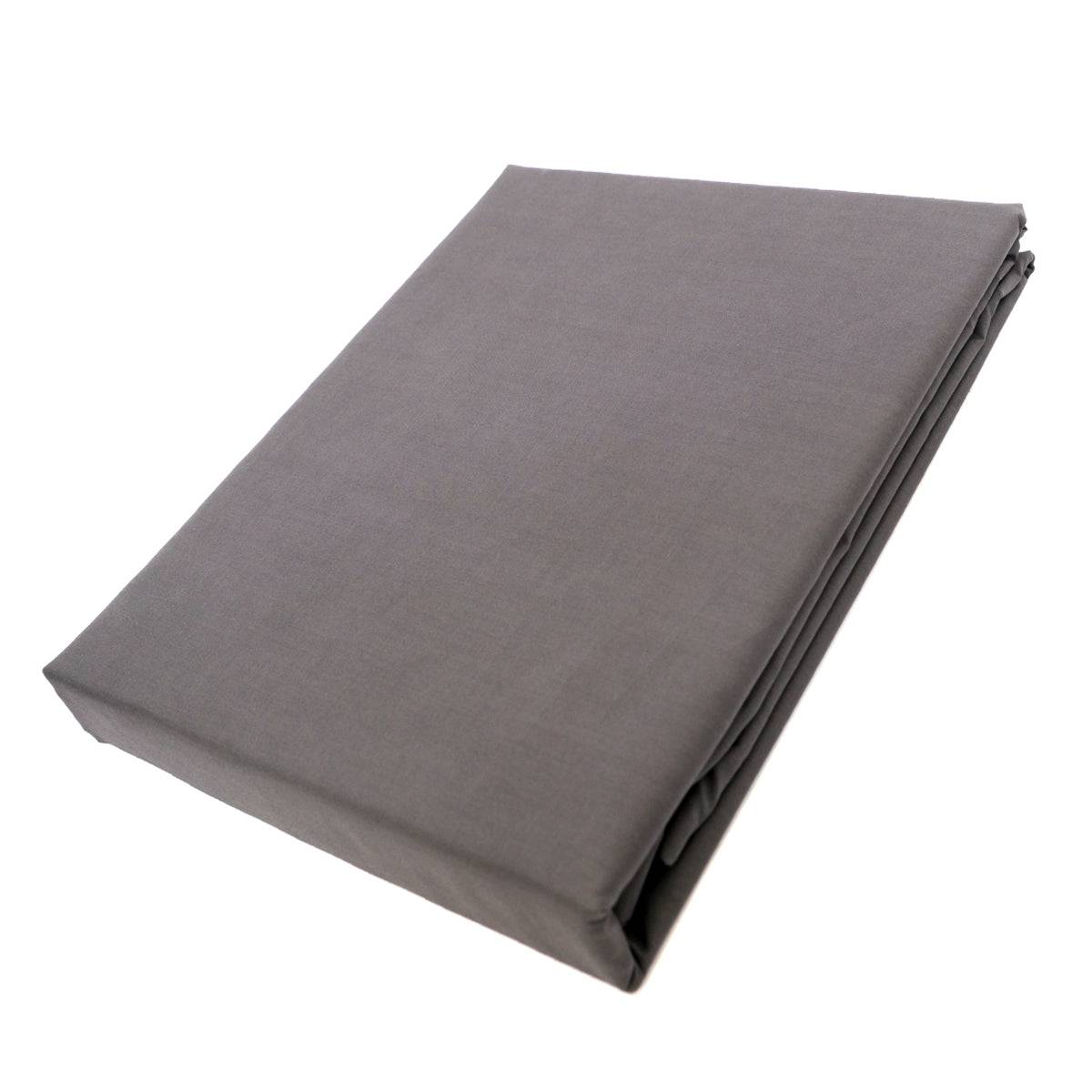 Double Bed Sheet Dyed 96X102 Dark Grey