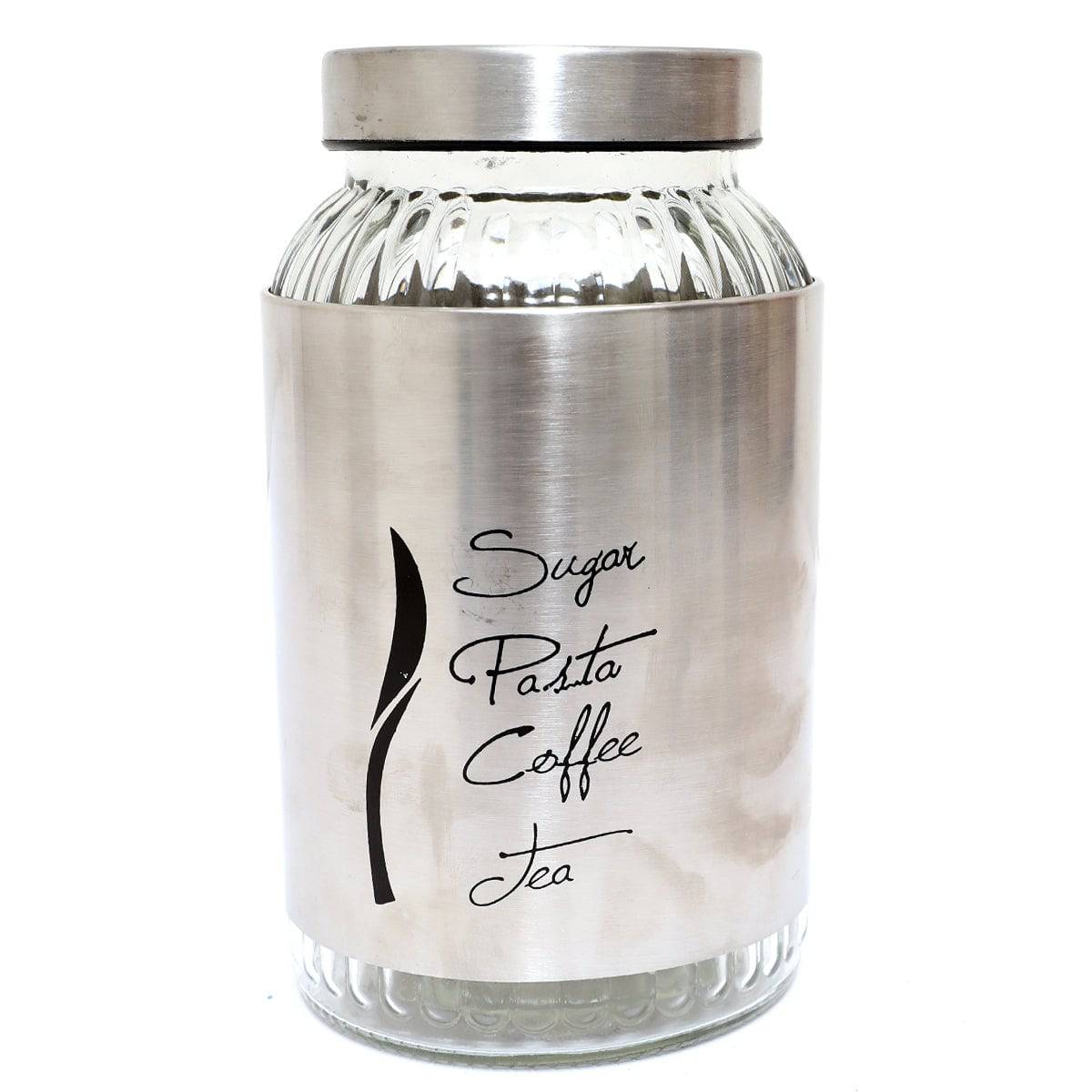 GLASS JAR L Silver - Habitt