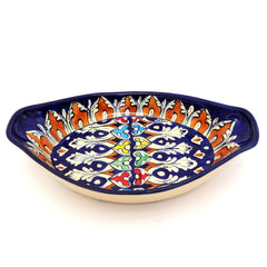 Platter Ceramic Blue White 26724