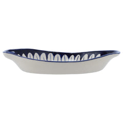 Platter Ceramic Blue White 26724