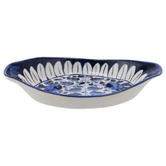 Platter Ceramic Blue White 26724