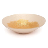 Gold and White Serving Bowl