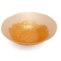 Gold and White Serving Bowl