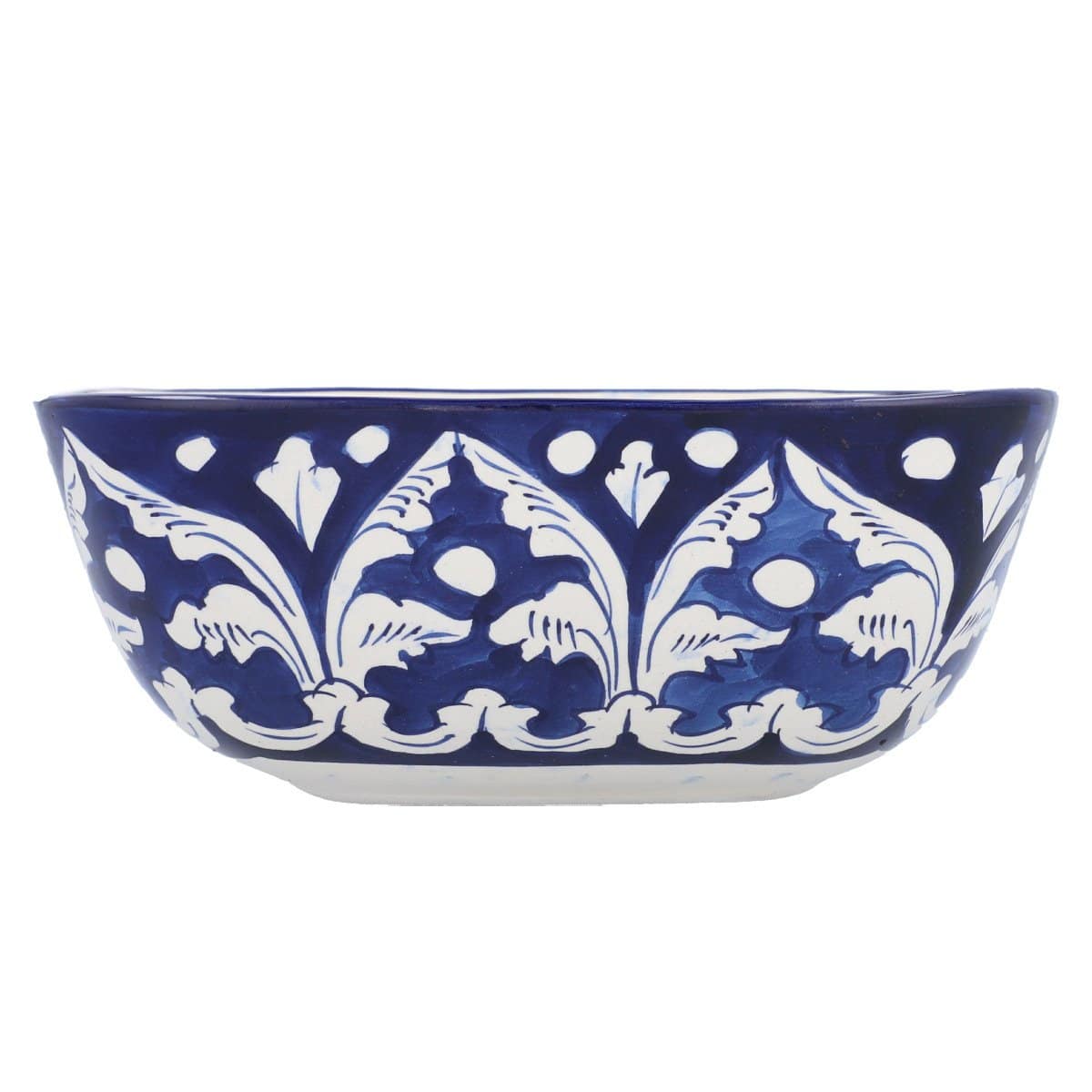 Habitt Bowl Square Ceramic Multi Blue Pottery