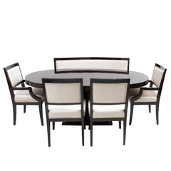Henry 6 Person Dining Table 1Bench+4Chairs - Habitt