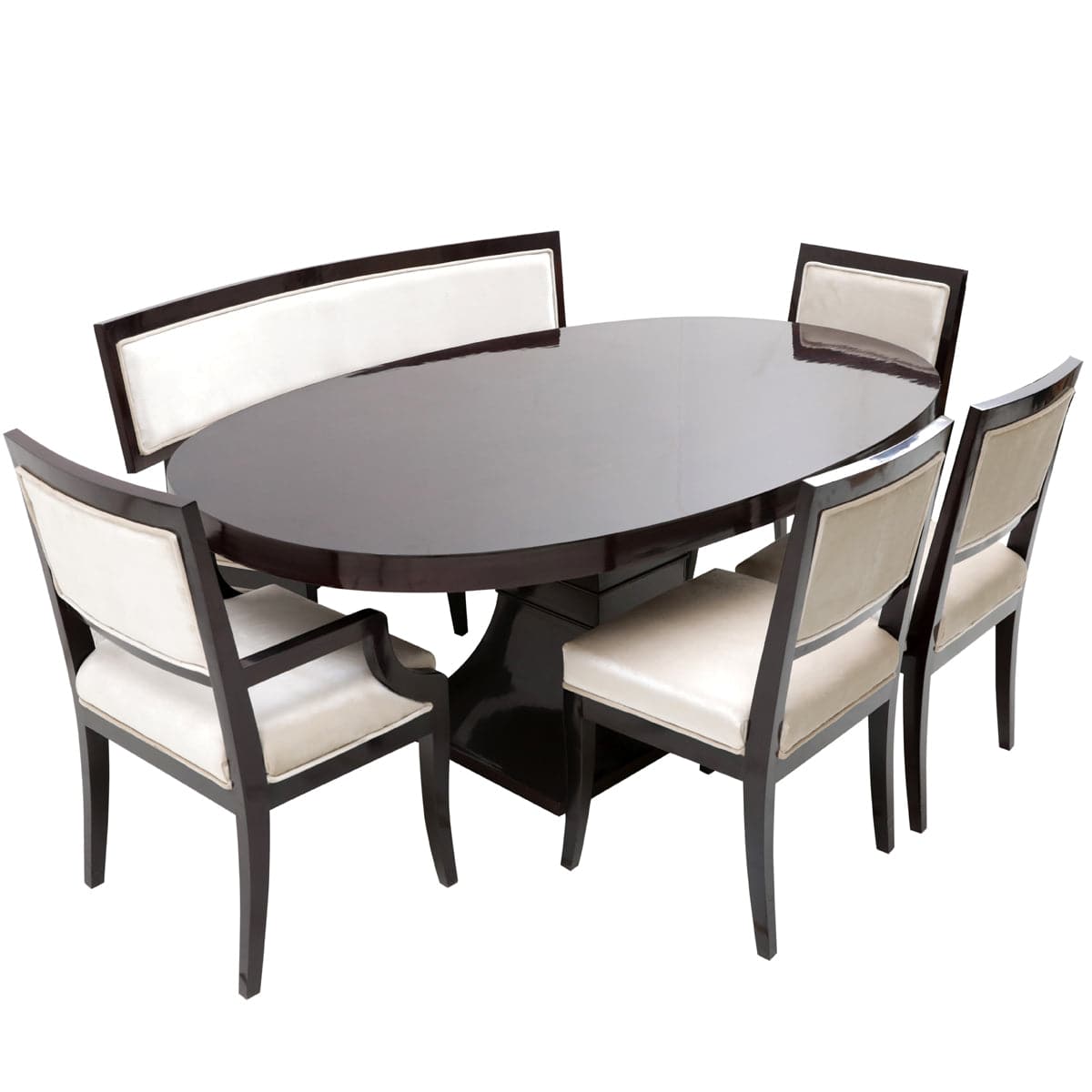 Henry 6 Person Dining Table 1Bench+4Chairs - Habitt