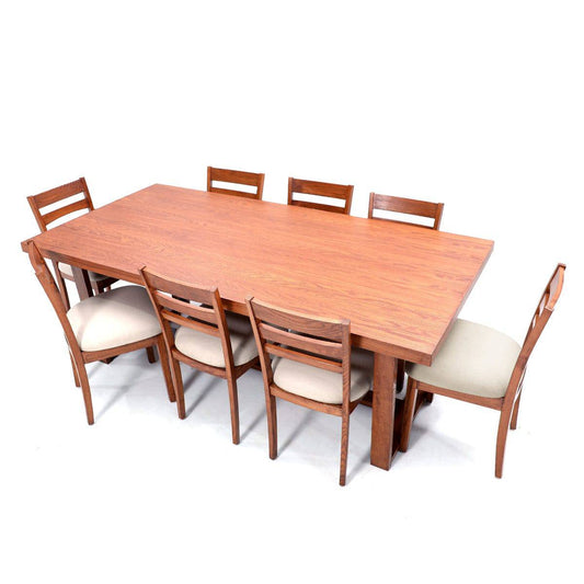 Trapezoid 8 Person Dining Table